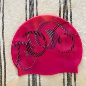Pink swim cap for girls